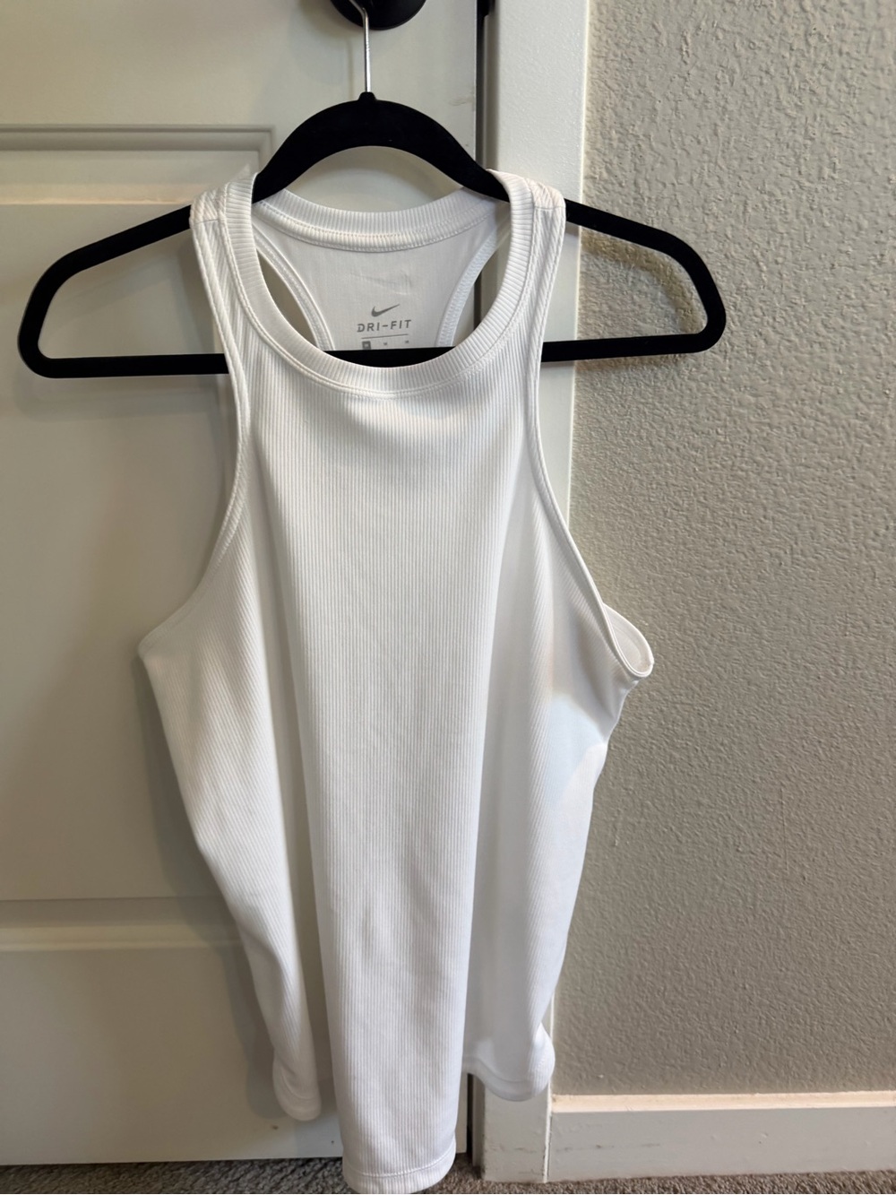 Nike White Dri-FIT Ribbed Tank Top - Women's